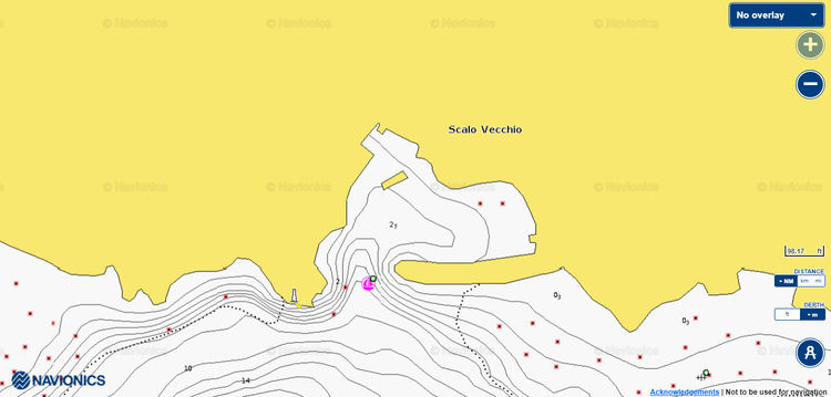 Map of yacht moorings in Port Linosa