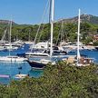 Yacht moorings in Zdrilca Bay near Marinkovac Island 