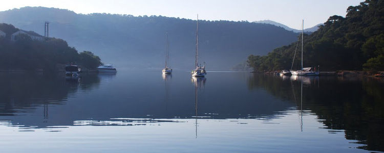 Yacht anchorage in Jurjeva Bay