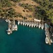 Yacht moorings in Yavansu Bay