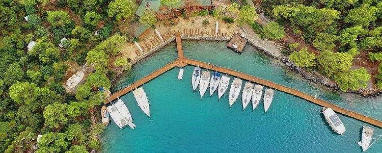 Yacht pier in Sarsala Bay