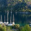 Yacht moorings in Tomb Bay