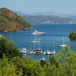 Yacht moorings in Boynuz Buku Bay