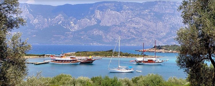 Yachts near Sedir Island