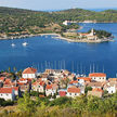 Yacht moorings at Vis town