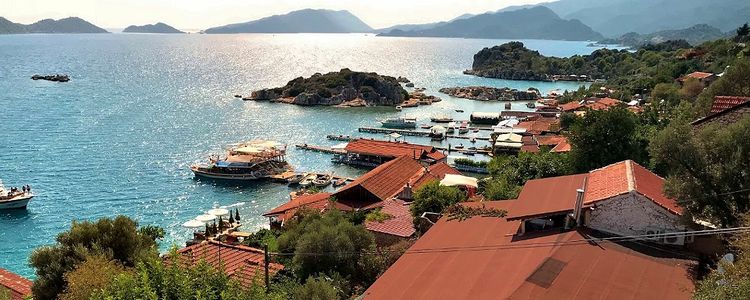 Yacht moorings in Kale Koy