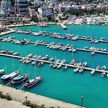 Yacht mooring in Finike marina