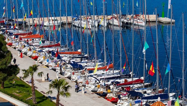 Yacht moorings in the Port of Maslinica