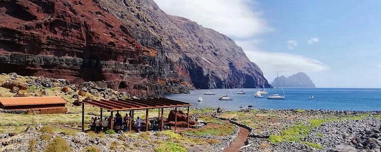 Yacht anchorage off Deserta Grande Island