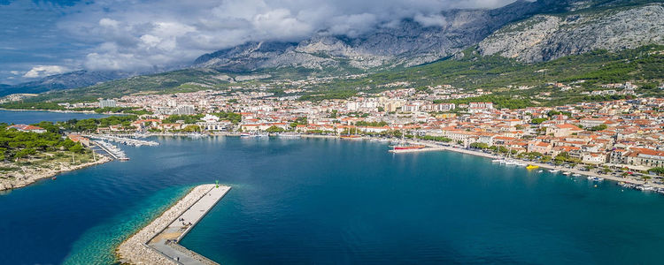 Yacht mooring in Makarska