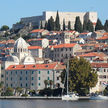 Yacht mooring at the waterfront of Sibenik