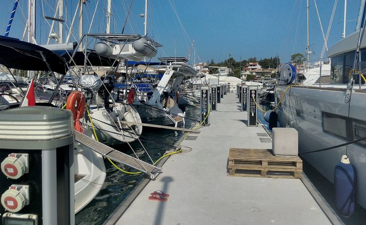 Yachts in the Porto Cheli Marina