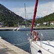 Yacht mooring at the Ston waterfront