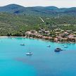 Yacht moorings in Loviste Bay