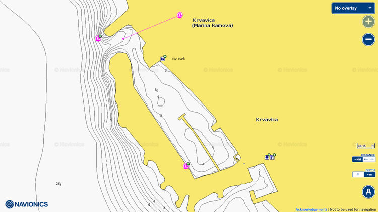 To open Navionics chart of Yacht Marina Ramova