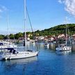 Yacht moorings in Prvic Luka