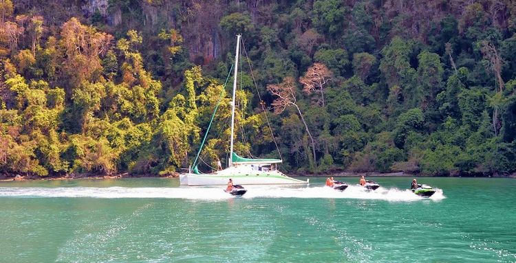 Yacht anchorage off Gubang Darat Island