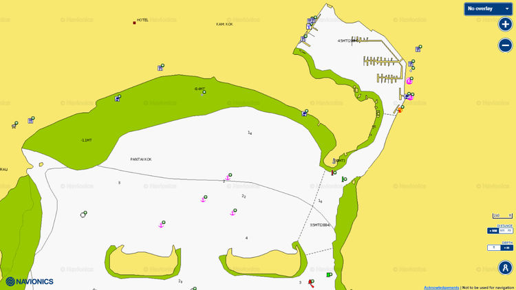 To open the Navionics chart of Telaga Marina