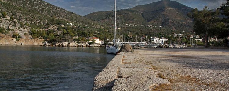 Yacht anchorages at the Methana Pier