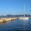 Yacht moorings at the Methana City Pier