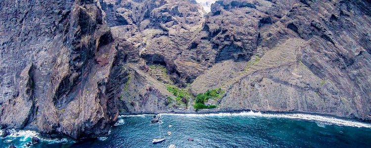 Yacht anchorage at Masca Beach