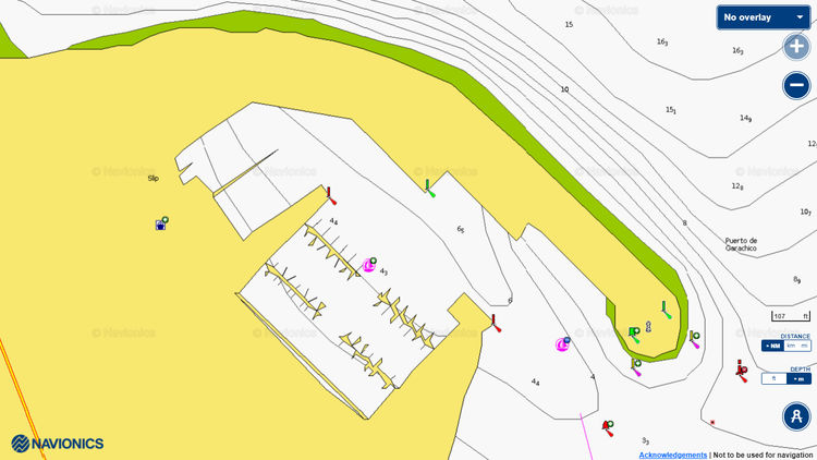 To open the Navionics chart of Yacht Marina Garachico