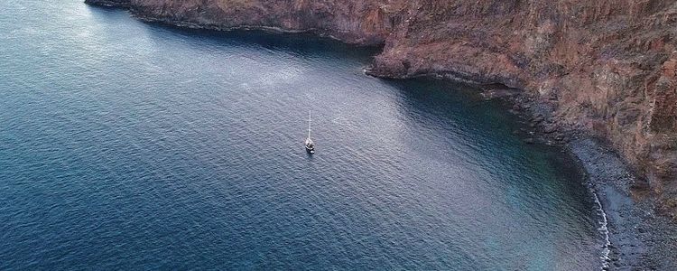 Yacht anchorage at Cape Perchel