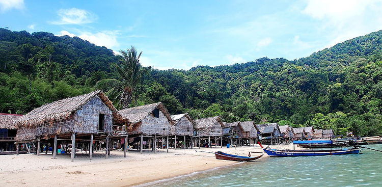 Surin Islands. The Village of Sea Gypsies