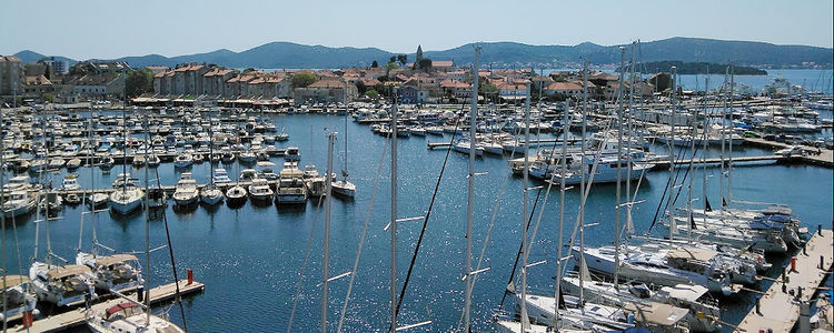 Yachts in Kornati Marina in Biograd