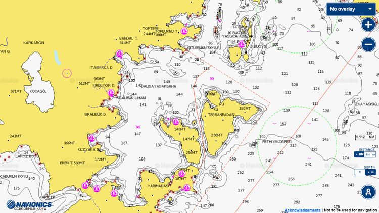 To open the Navionix chart of yacht moorings in Skopea Limani Bay