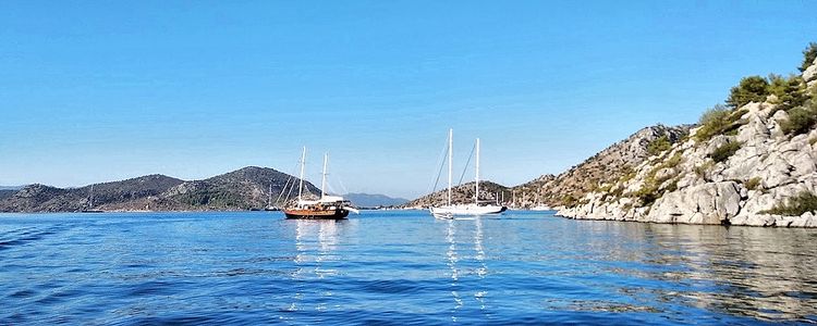 Yachts in Yesilova Gulf