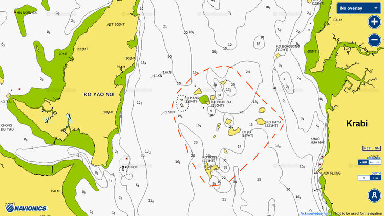 A chart of Ko Hong Archipelago