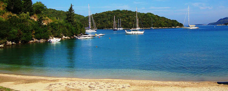 Yachts in the Sivota archipelago. Ionian Sea. Greece.