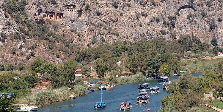 Lycian tombs near the Dalyan River