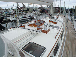 Spacious decks provide ample sunbathing areas.