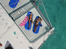 Sunbath on the trampolines