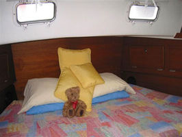 Spacious aft berth