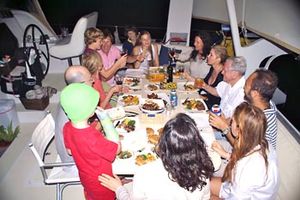 Guests enjoying alfresco dining