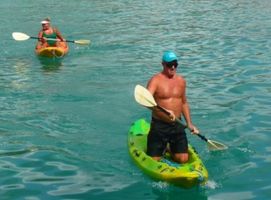 Guests kayaking