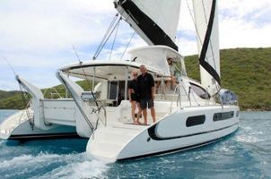 Peter &amp; Bobbi on the stern