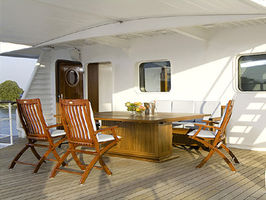 Dining area on the Sun Deck