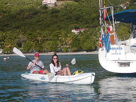 Guests kayaking