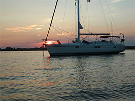 Sunset at anchor