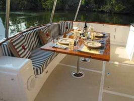 Aft deck dining