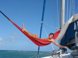 Lounging in the hammock