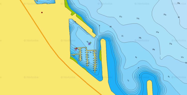 To open Navionics chart of Real Club Nautico de Gran Canaria