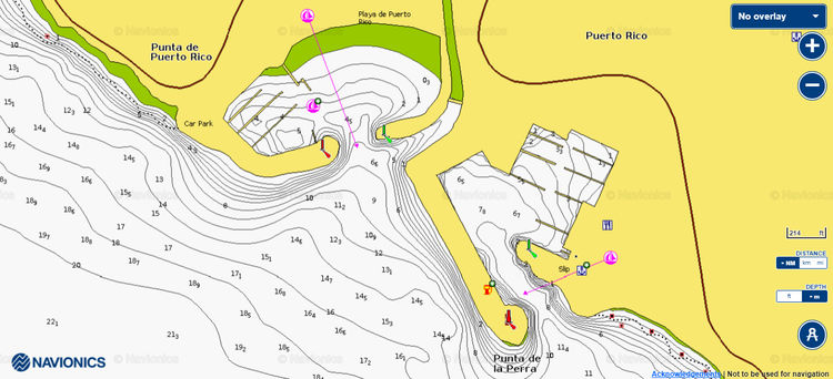 To open the Navionics chart of the Puerto Rico Yacht Marina