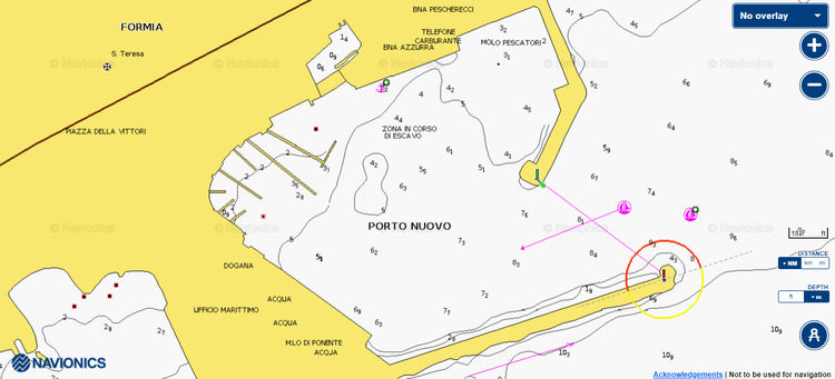 To open Navionics chart of Porto Novo Yacht Marina