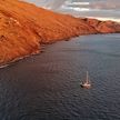 Yacht anchorage at Alcusas Beach