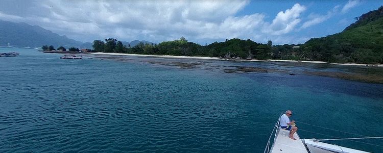 Yacht anchorages off the west coast of St. Anne Island